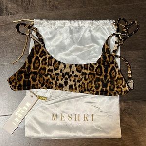 MESHKI Swim - Brand New - Leopard print bikini top